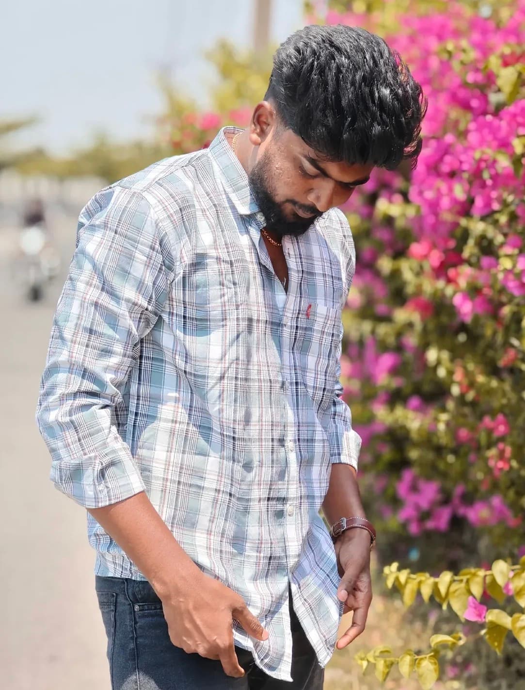 Levis checked shirt green