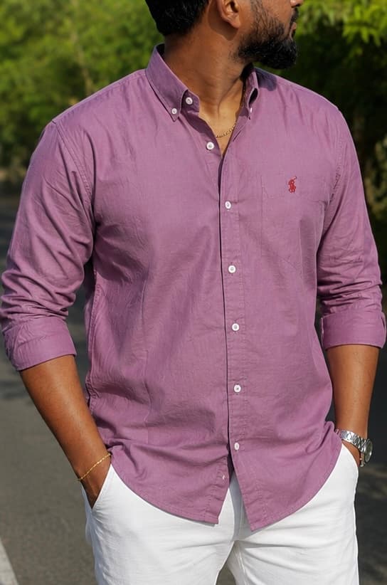 RL polo oxford shirts dusty purple
