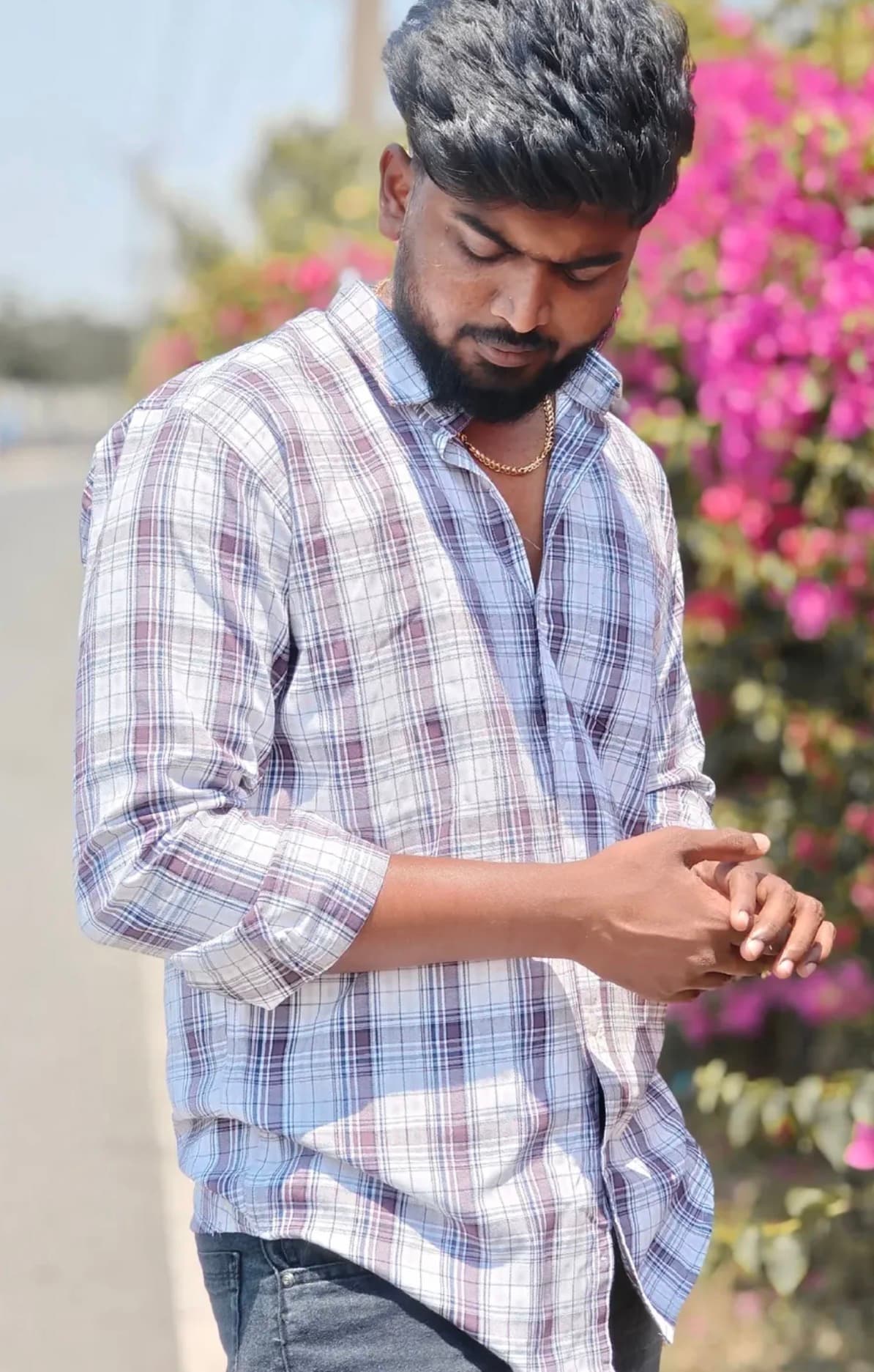 Levis checked shirt purple